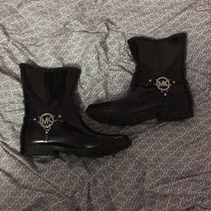 Black Michael kors rain boots